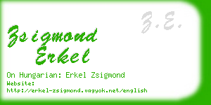 zsigmond erkel business card